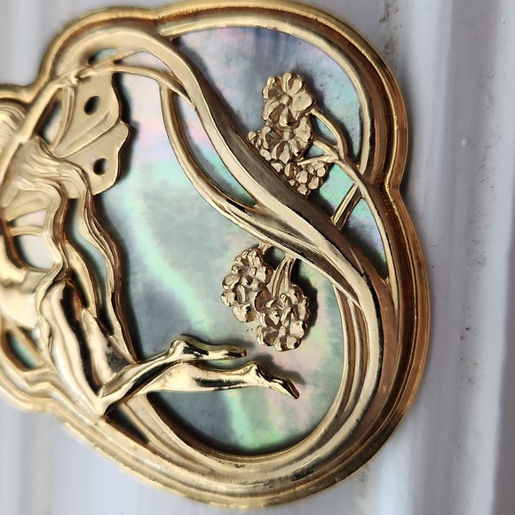 Shop Closing Duri signed art nouveau brooch - Picture 3 of 4